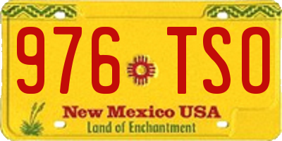 NM license plate 976TSO