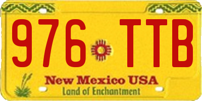 NM license plate 976TTB