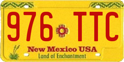 NM license plate 976TTC