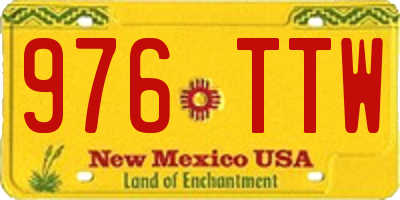 NM license plate 976TTW