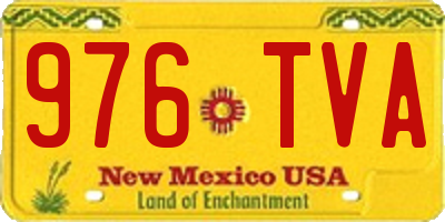NM license plate 976TVA