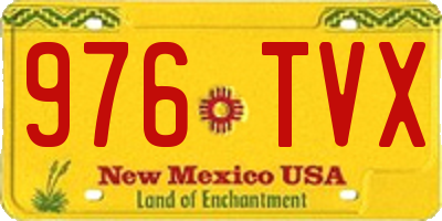 NM license plate 976TVX