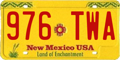 NM license plate 976TWA