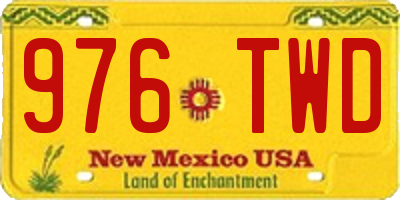 NM license plate 976TWD