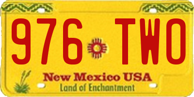 NM license plate 976TWO