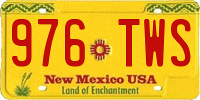 NM license plate 976TWS