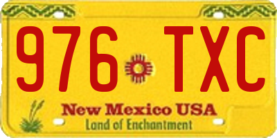 NM license plate 976TXC