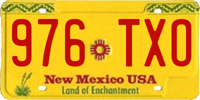 NM license plate 976TXO