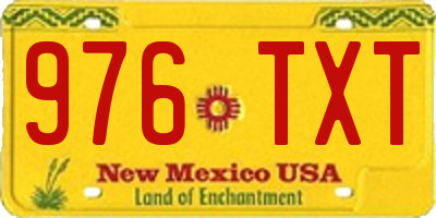 NM license plate 976TXT