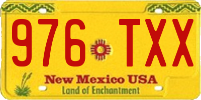NM license plate 976TXX