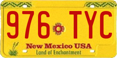 NM license plate 976TYC
