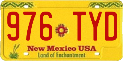 NM license plate 976TYD