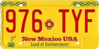 NM license plate 976TYF