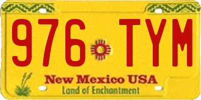 NM license plate 976TYM