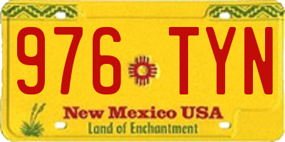 NM license plate 976TYN