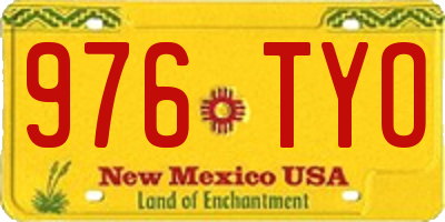 NM license plate 976TYO