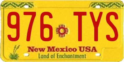 NM license plate 976TYS