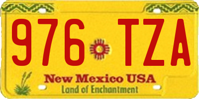 NM license plate 976TZA