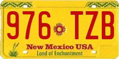 NM license plate 976TZB
