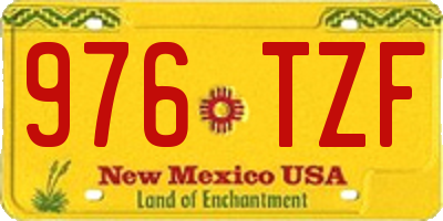 NM license plate 976TZF