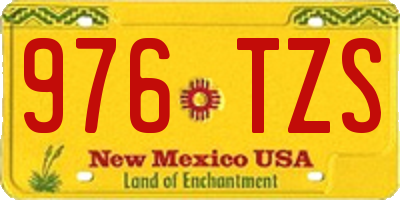 NM license plate 976TZS