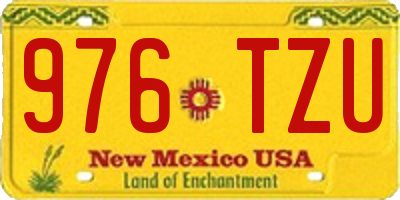 NM license plate 976TZU