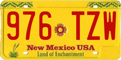 NM license plate 976TZW