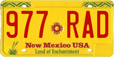 NM license plate 977RAD