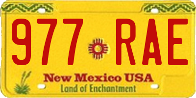 NM license plate 977RAE