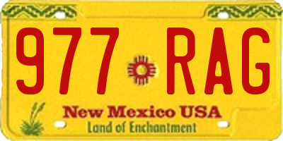 NM license plate 977RAG