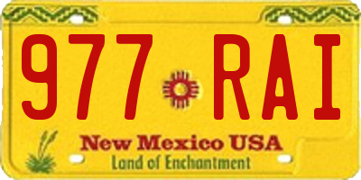 NM license plate 977RAI