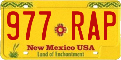 NM license plate 977RAP