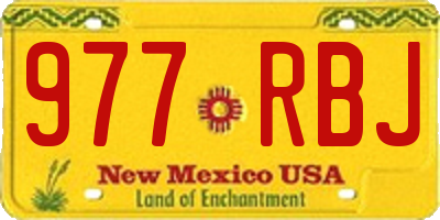 NM license plate 977RBJ