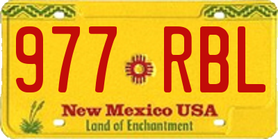 NM license plate 977RBL