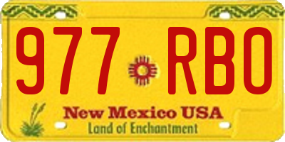 NM license plate 977RBO