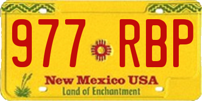 NM license plate 977RBP