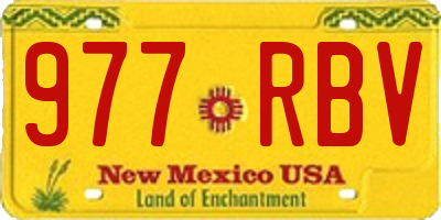 NM license plate 977RBV
