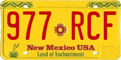 NM license plate 977RCF