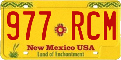 NM license plate 977RCM
