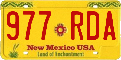 NM license plate 977RDA