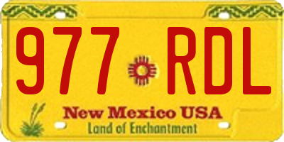 NM license plate 977RDL