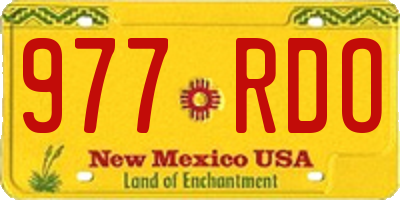 NM license plate 977RDO