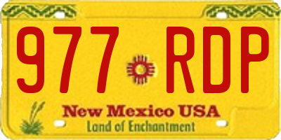 NM license plate 977RDP