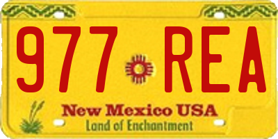 NM license plate 977REA