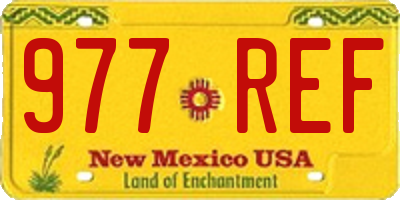 NM license plate 977REF