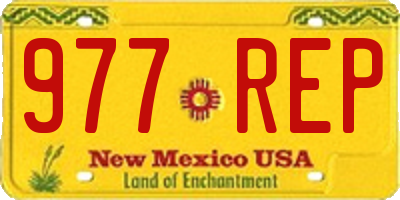 NM license plate 977REP