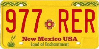 NM license plate 977RER