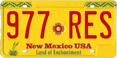 NM license plate 977RES