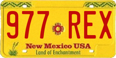 NM license plate 977REX