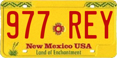 NM license plate 977REY